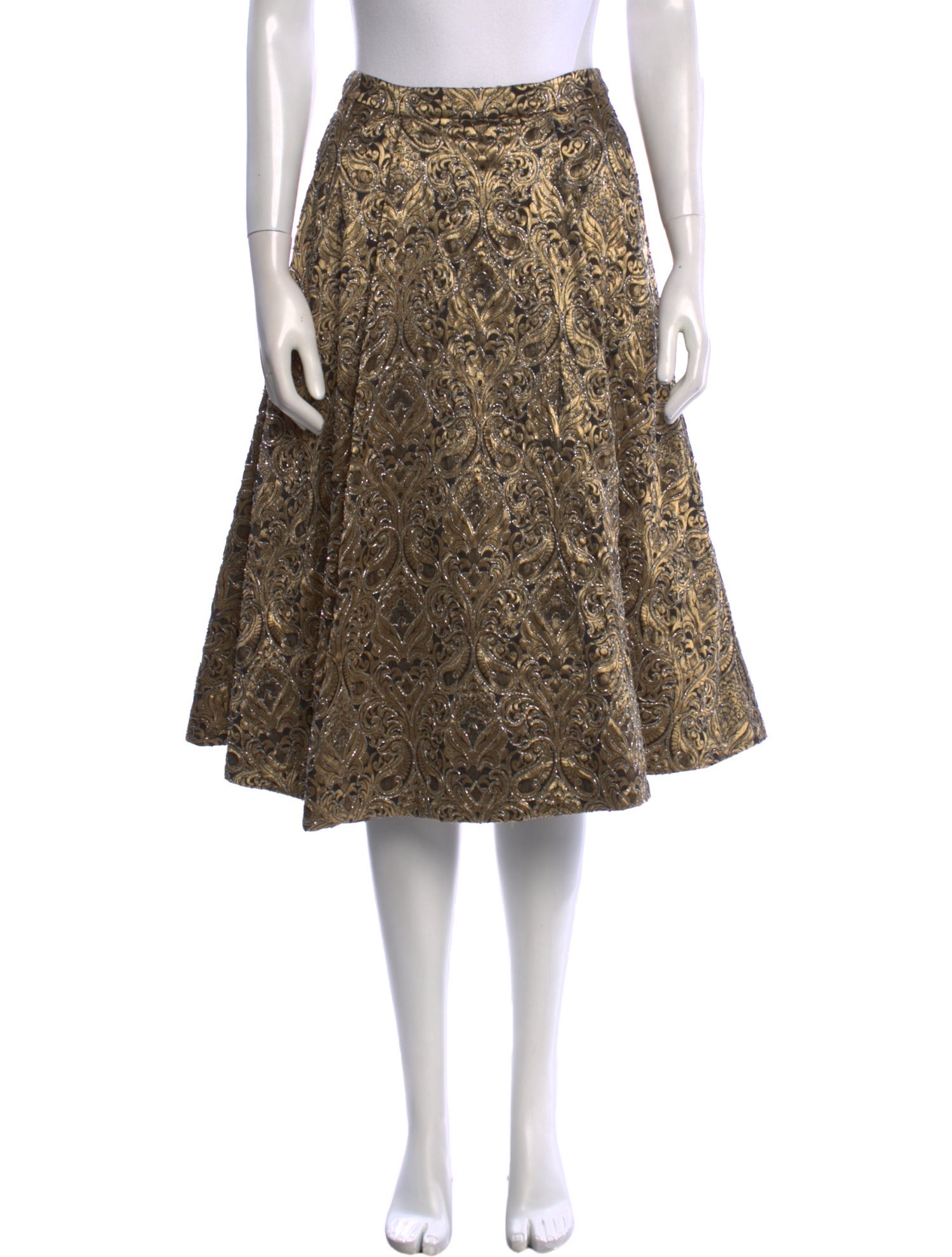 Alice + Olivia Paisley Print Knee-Length Skirt