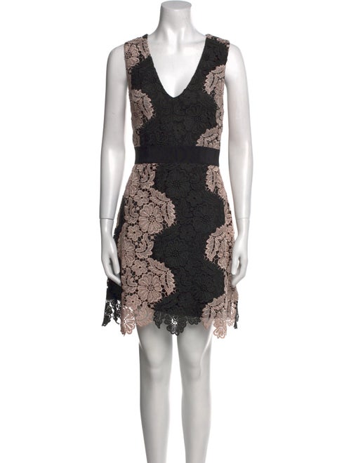 Alice + Olivia Lace Pattern Mini Dress