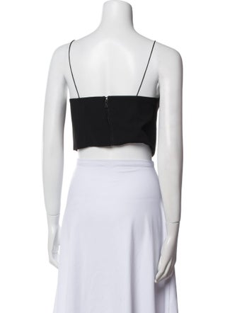 Alice + Olivia Square Neckline Sleeveless Crop Top