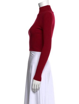 Alice + Olivia Wool Turtleneck Crop Top