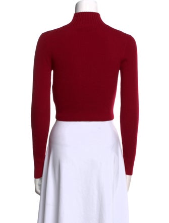 Alice + Olivia Wool Turtleneck Crop Top