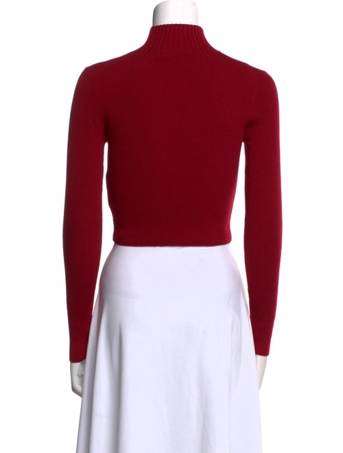 Alice + Olivia Wool Turtleneck Crop Top
