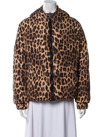 Alice + Olivia Animal Print Down Coat