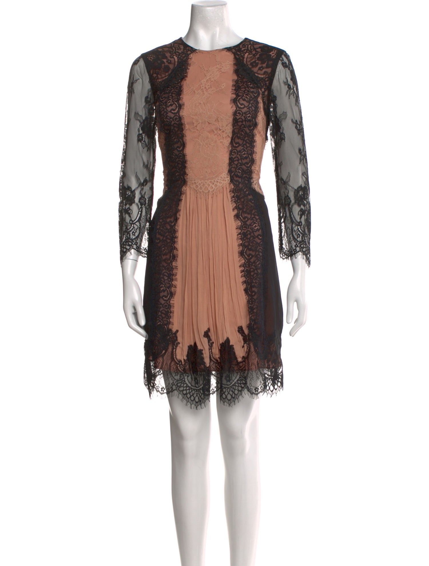 Alice + Olivia Lace Pattern Knee-Length Dress
