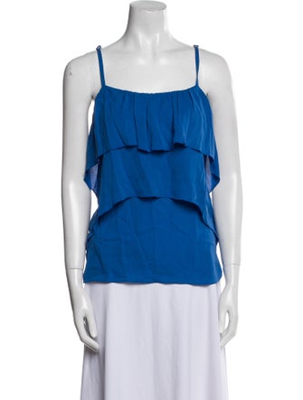 Alice + Olivia Silk Square Neckline Top