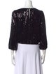 Alice + Olivia Sequin Bateau Neckline Crop Top