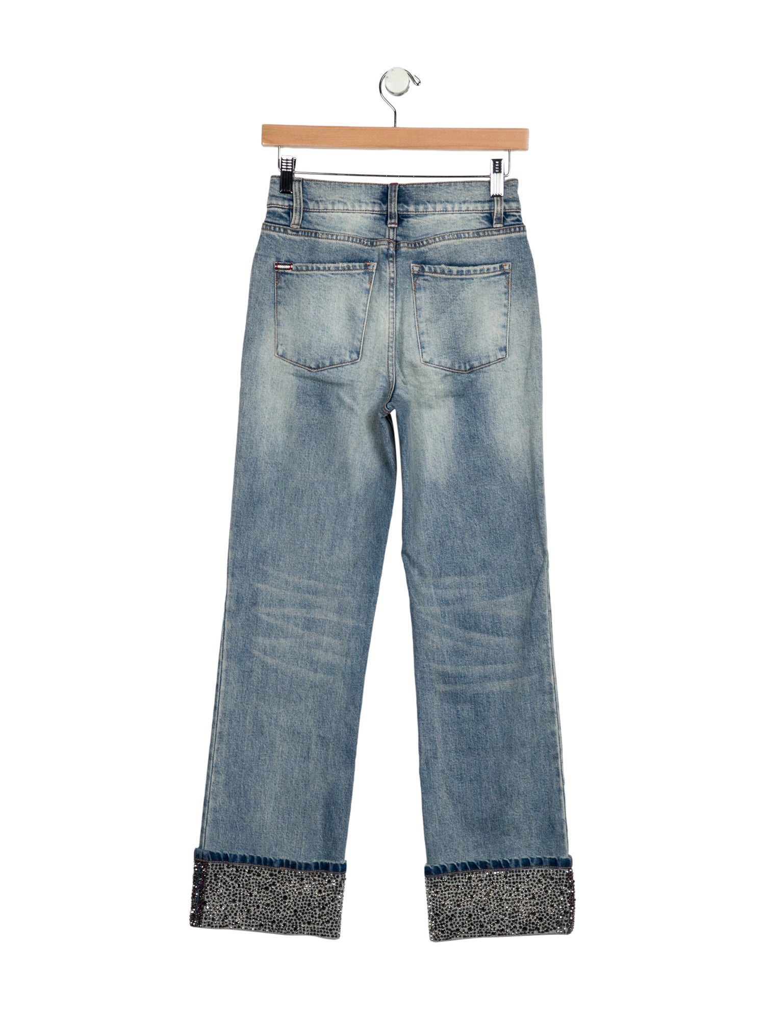 Alice + Olivia Mid-Rise Straight Leg Jeans