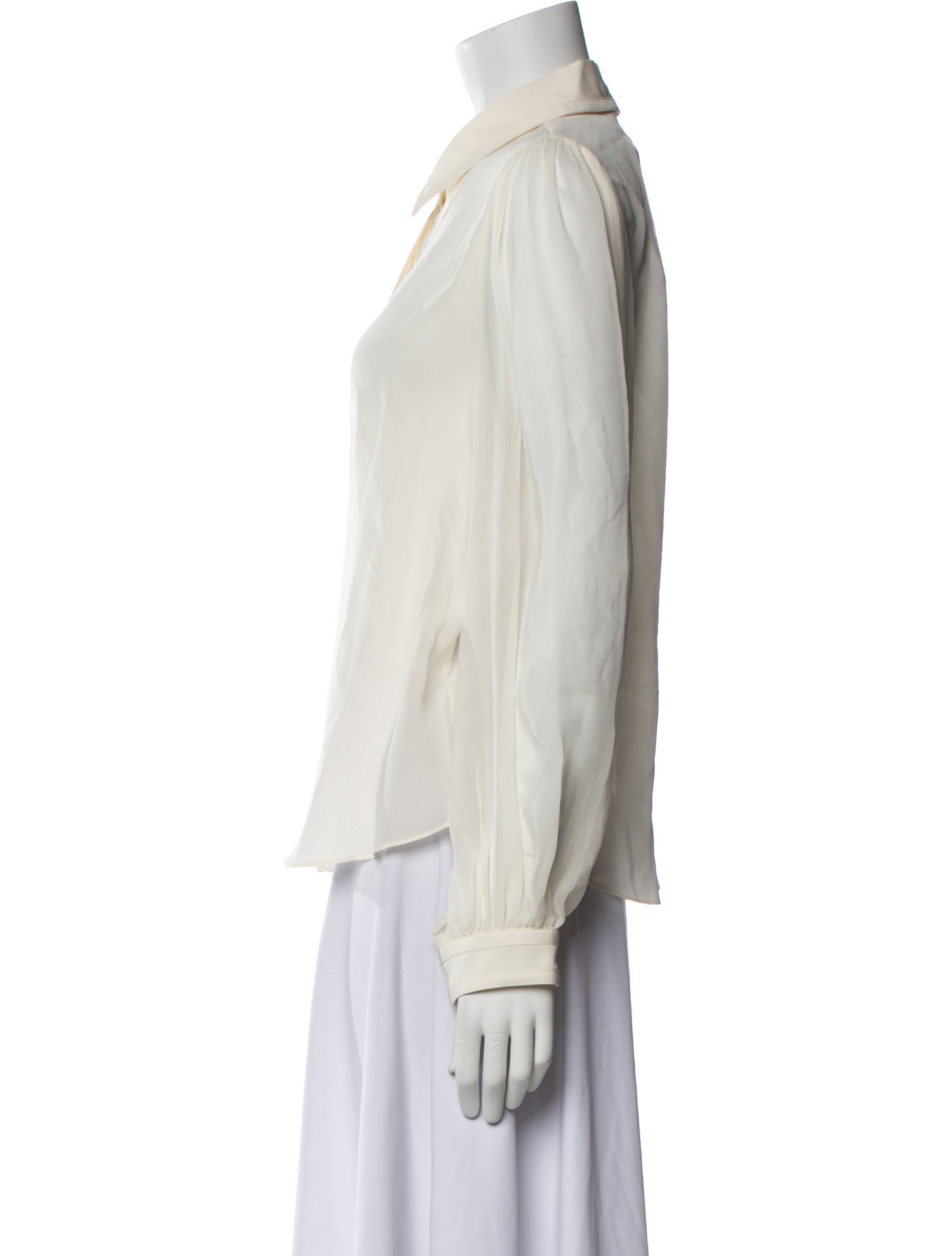 Alice + Olivia Silk Long Sleeve Button-Up Top w/ Tags