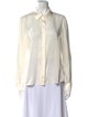 Alice + Olivia Silk Long Sleeve Button-Up Top
