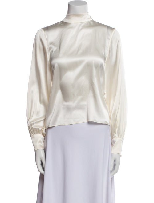 Alice + Olivia Silk Mock Neck Blouse