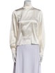 Alice + Olivia Silk Mock Neck Blouse