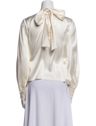 Alice + Olivia Silk Mock Neck Blouse