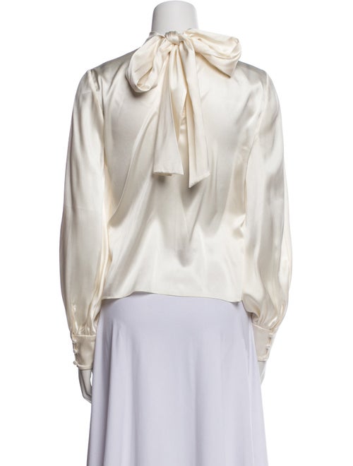 Alice + Olivia Silk Mock Neck Blouse