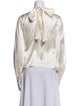 Alice + Olivia Silk Mock Neck Blouse
