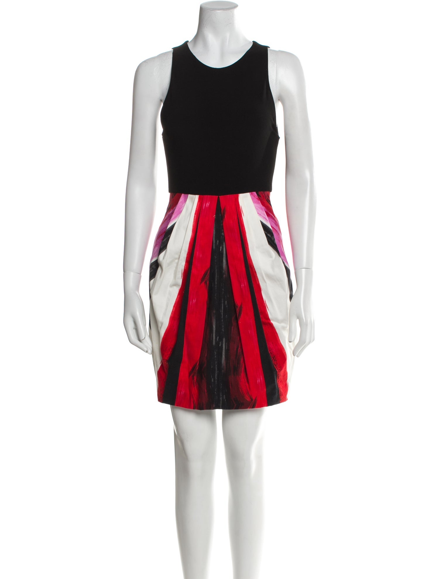 Alice + Olivia Colorblock Pattern Mini Dress