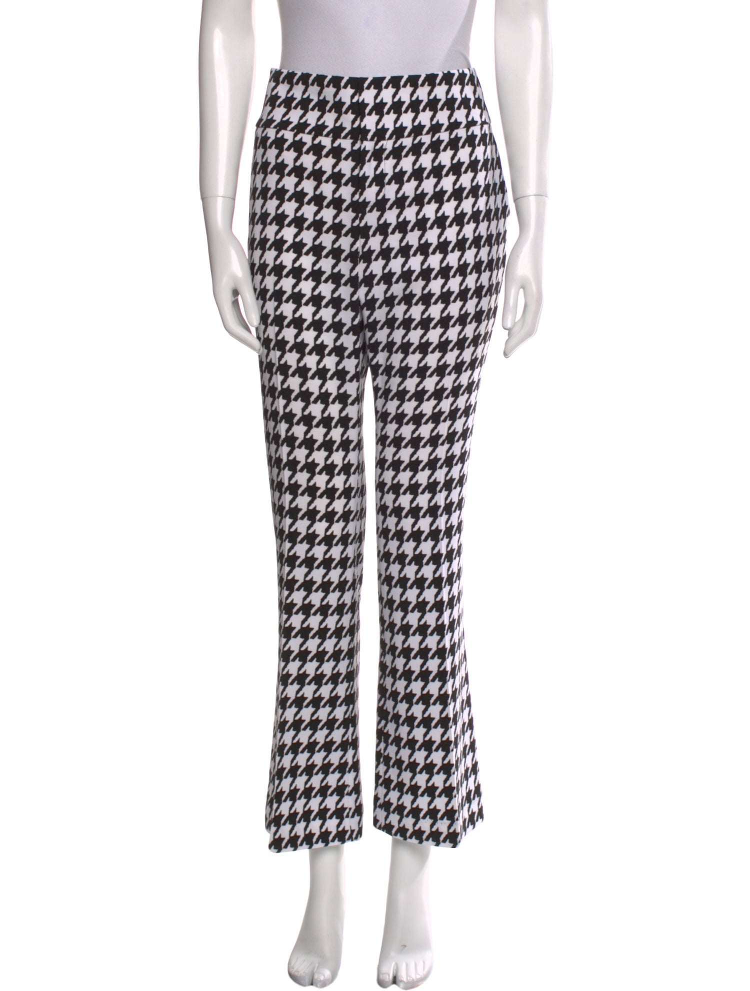 Alice + Olivia Houndstooth Print Wide Leg Pants