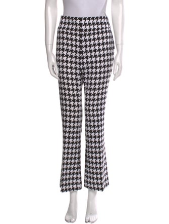 Alice + Olivia Houndstooth Print Wide Leg Pants