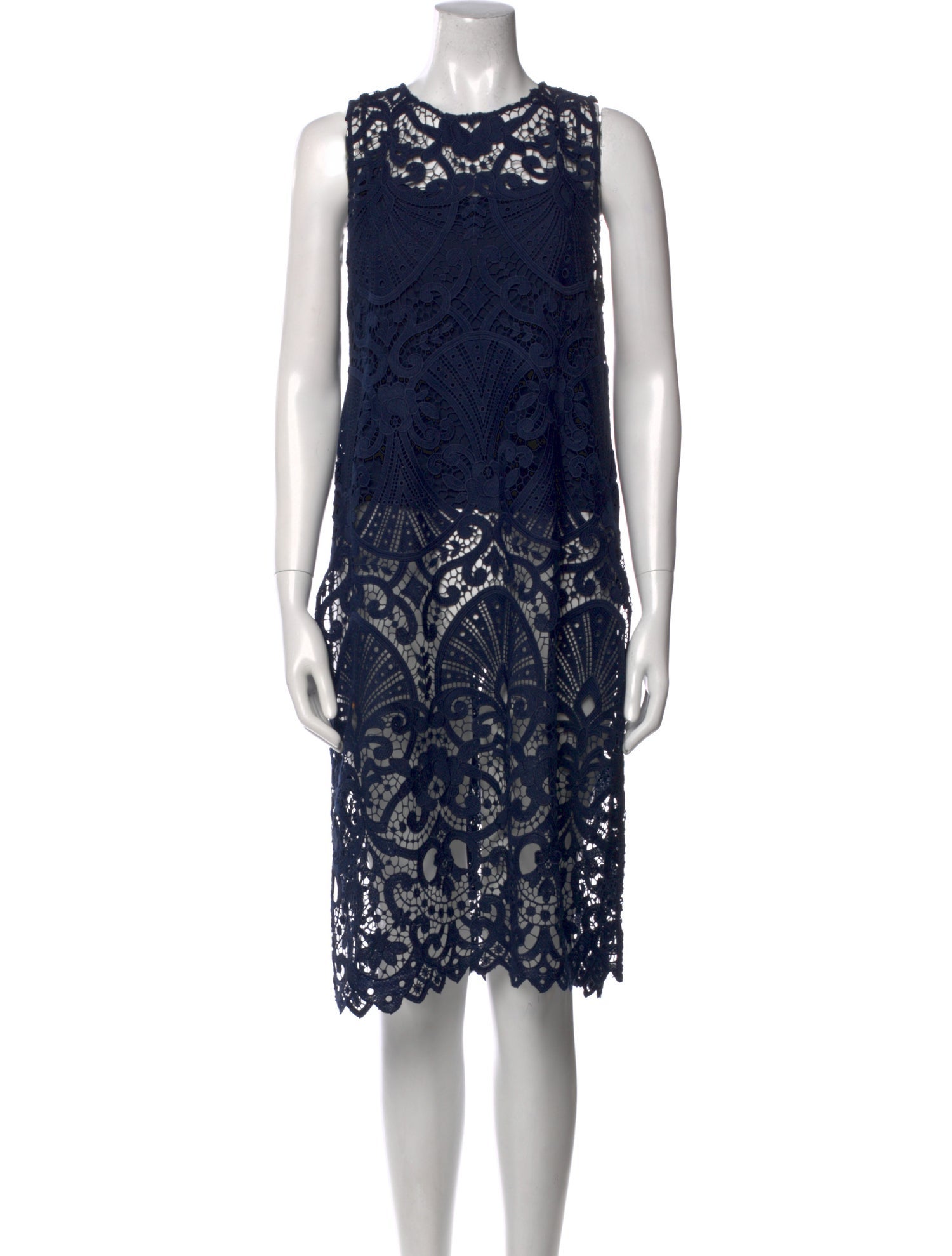 Alice + Olivia Lace Pattern Knee-Length Dress