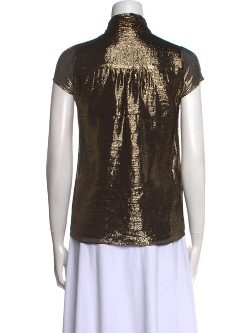 Alice + Olivia Silk Tie Neck Top