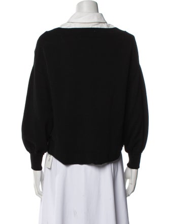 Alice + Olivia Wool V-Neck Sweatshirt