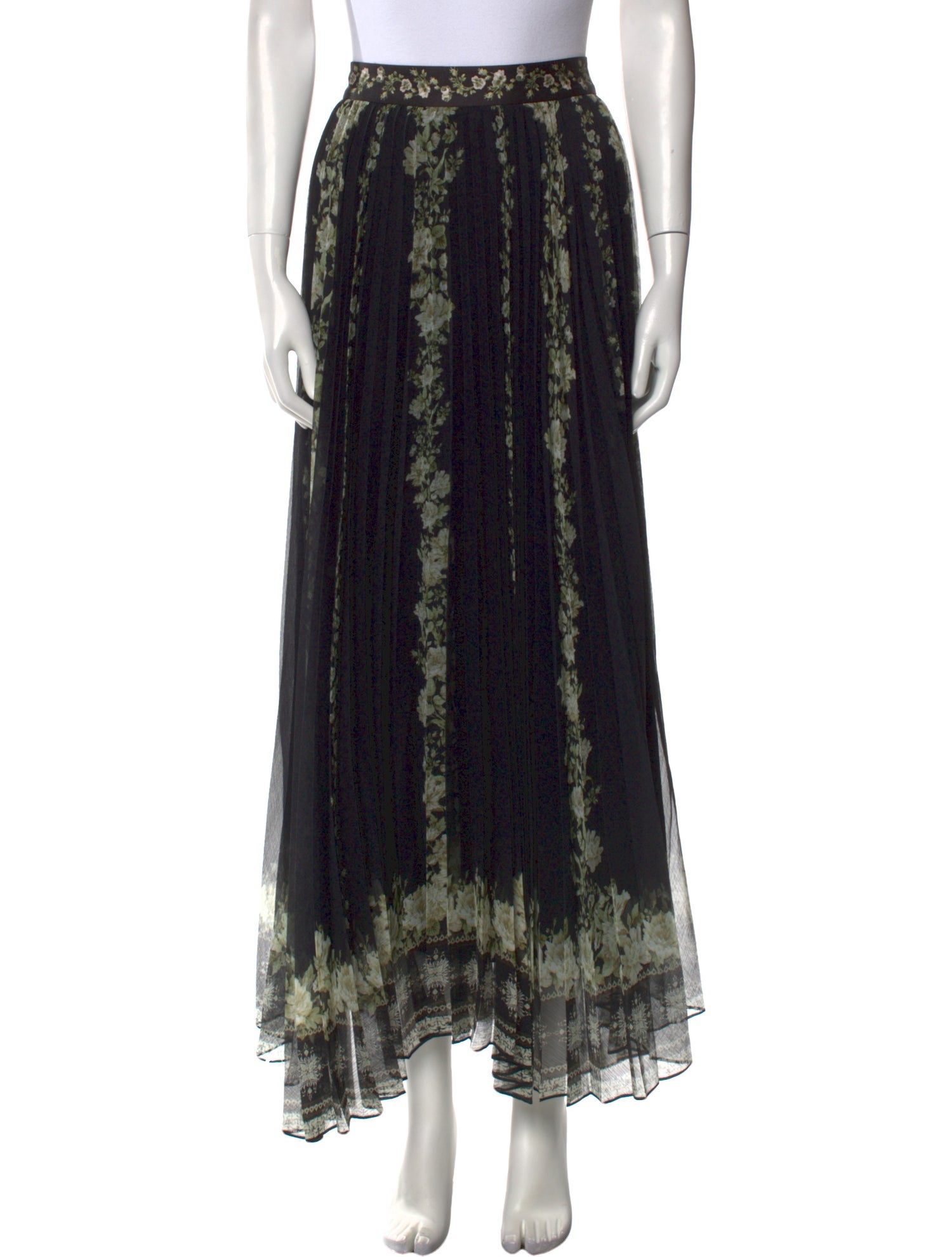 Alice + Olivia Floral Print Long Skirt