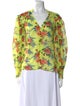 Alice + Olivia Floral Print V-Neck Blouse