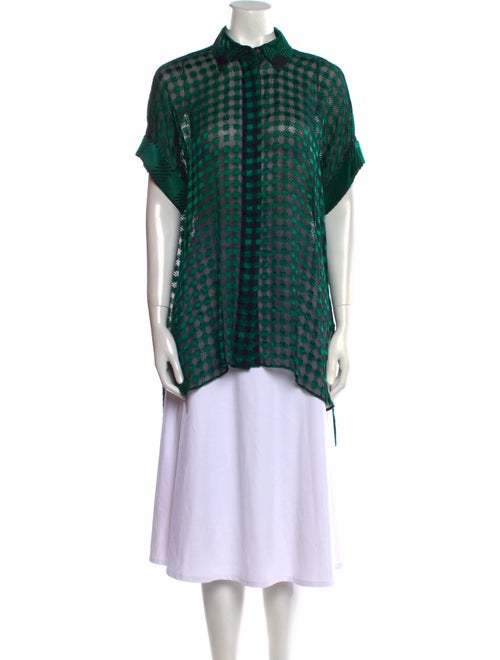 Alice + Olivia Plaid Print Short Sleeve Tunic