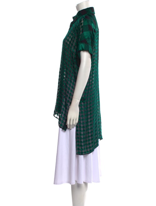 Alice + Olivia Plaid Print Short Sleeve Tunic