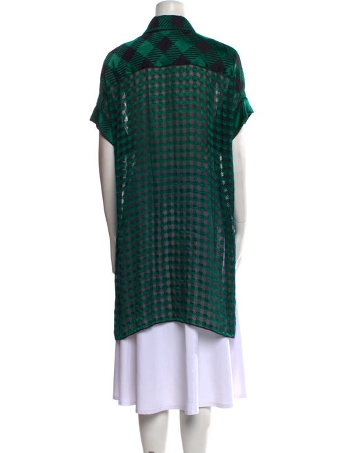 Alice + Olivia Plaid Print Short Sleeve Tunic