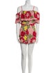 Alice + Olivia Floral Print Square Neckline Romper