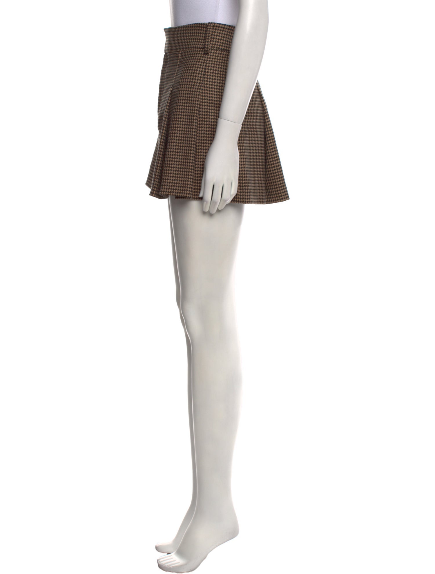 Alice + Olivia Houndstooth Print Mini Shorts