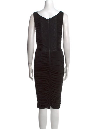 Alice + Olivia Bateau Neckline Midi Length Dress