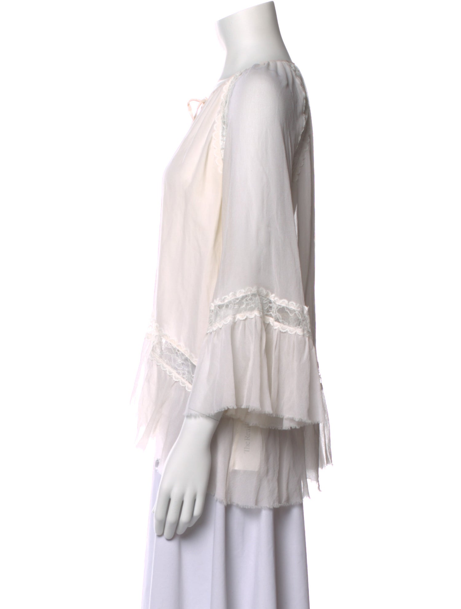 Alice + Olivia Silk Scoop Neck Blouse