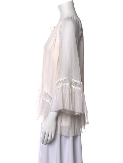 Alice + Olivia Silk Scoop Neck Blouse