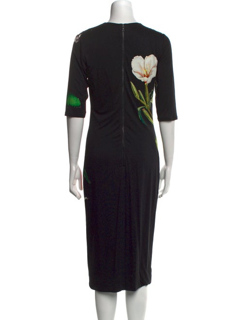 Alice + Olivia Floral Print Midi Length Dress