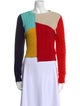 Alice + Olivia Wool Colorblock Pattern Sweater