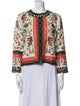 Alice + Olivia Linen Printed Evening Jacket