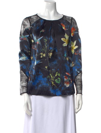 Alice + Olivia Silk Printed Blouse