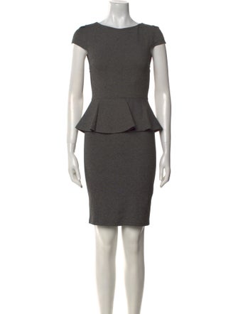 Alice + Olivia Bateau Neckline Mini Dress