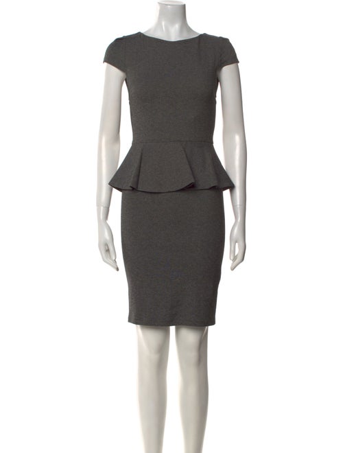 Alice + Olivia Bateau Neckline Mini Dress