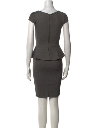 Alice + Olivia Bateau Neckline Mini Dress