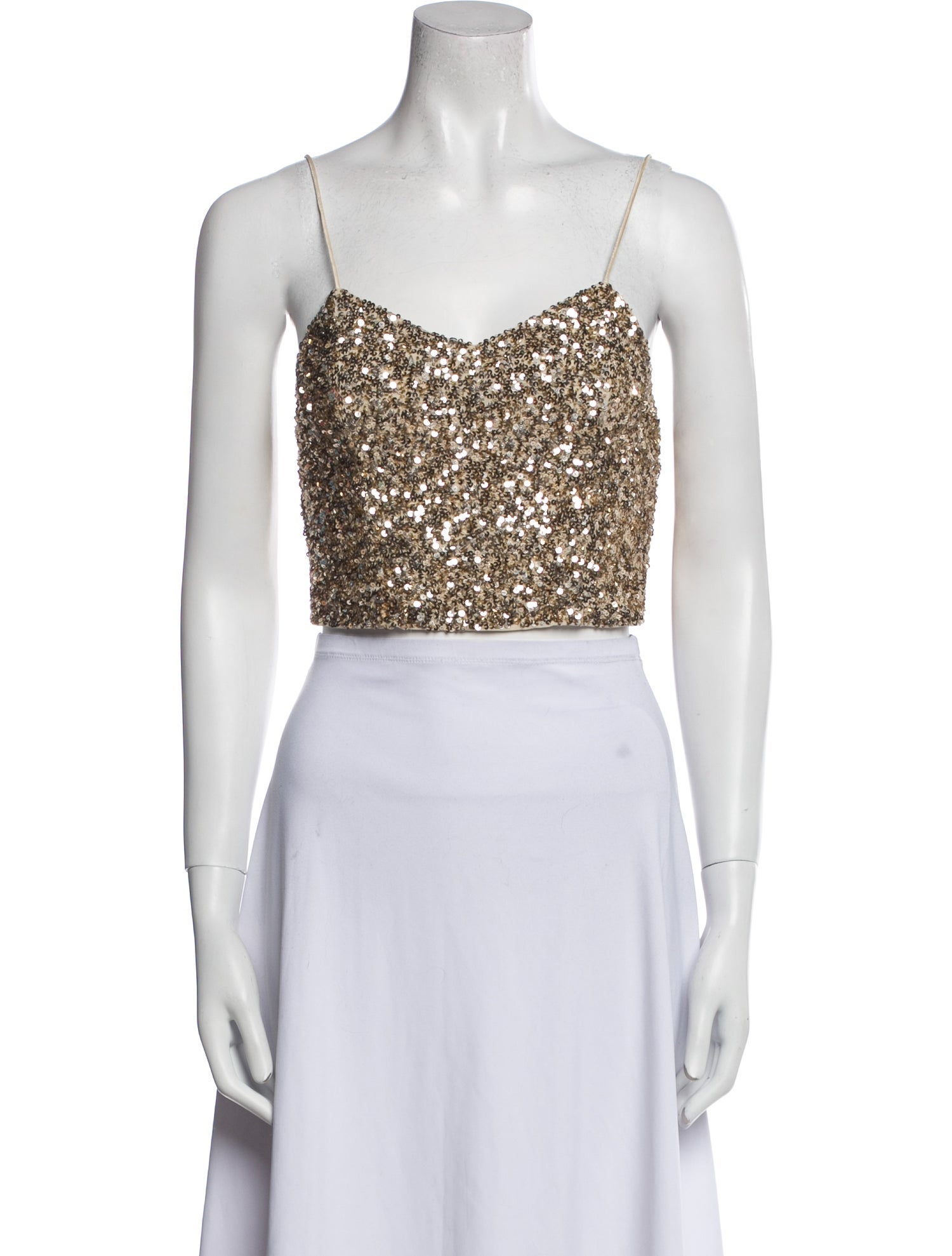 Alice + Olivia Nylon Patterned Crop Top