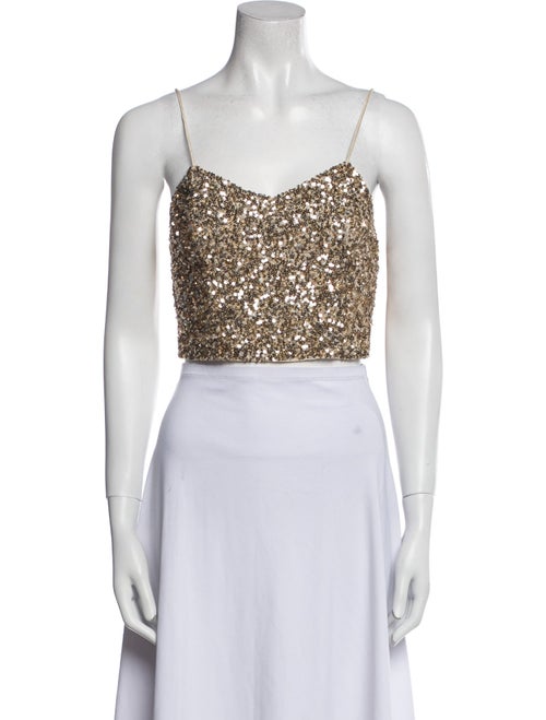 Alice + Olivia Nylon Patterned Crop Top