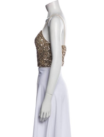 Alice + Olivia Nylon Patterned Crop Top