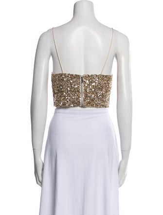 Alice + Olivia Nylon Patterned Crop Top