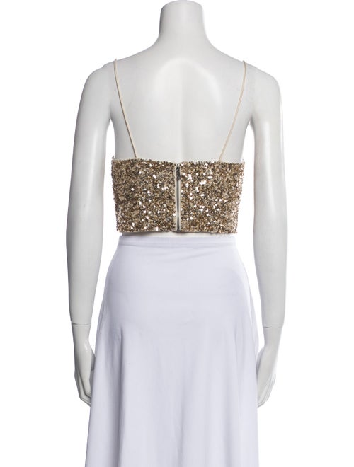 Alice + Olivia Nylon Patterned Crop Top