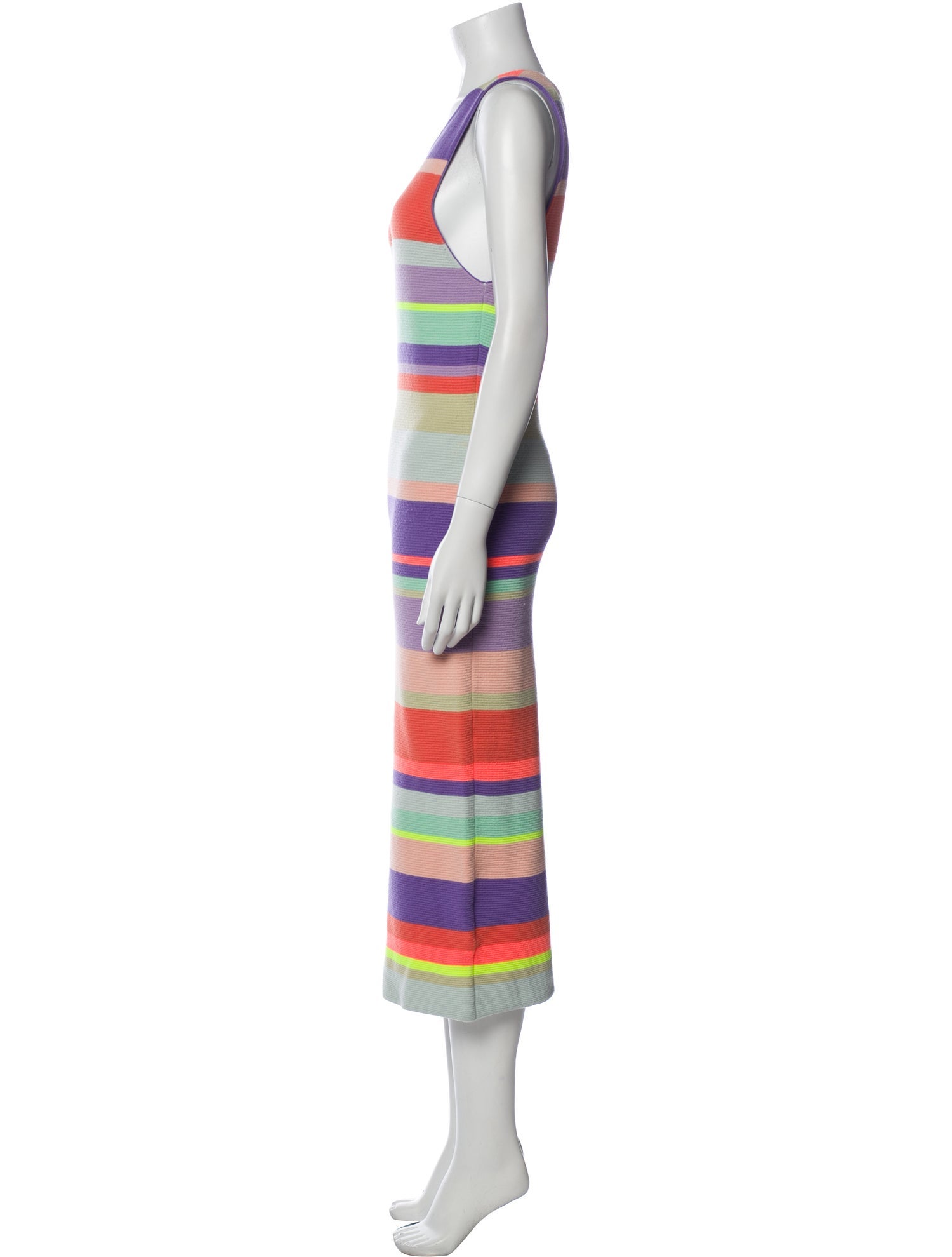 Alice + Olivia Striped Midi Length Dress