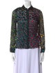 Alice + Olivia Animal Print Long Sleeve Button-Up Top