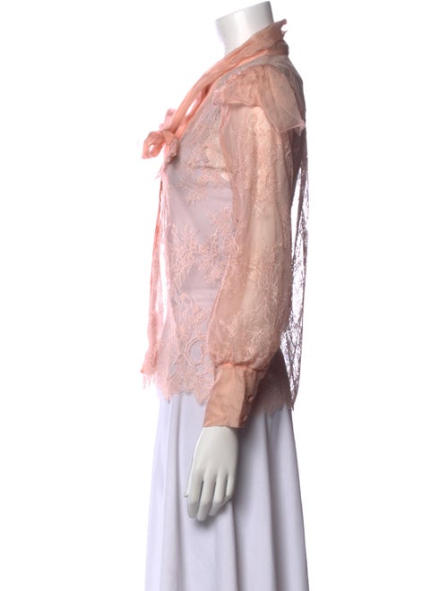 Alice + Olivia Mock Neck Long Sleeve Blouse