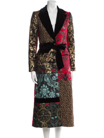 Alice + Olivia Paisley Print Trench Coat
